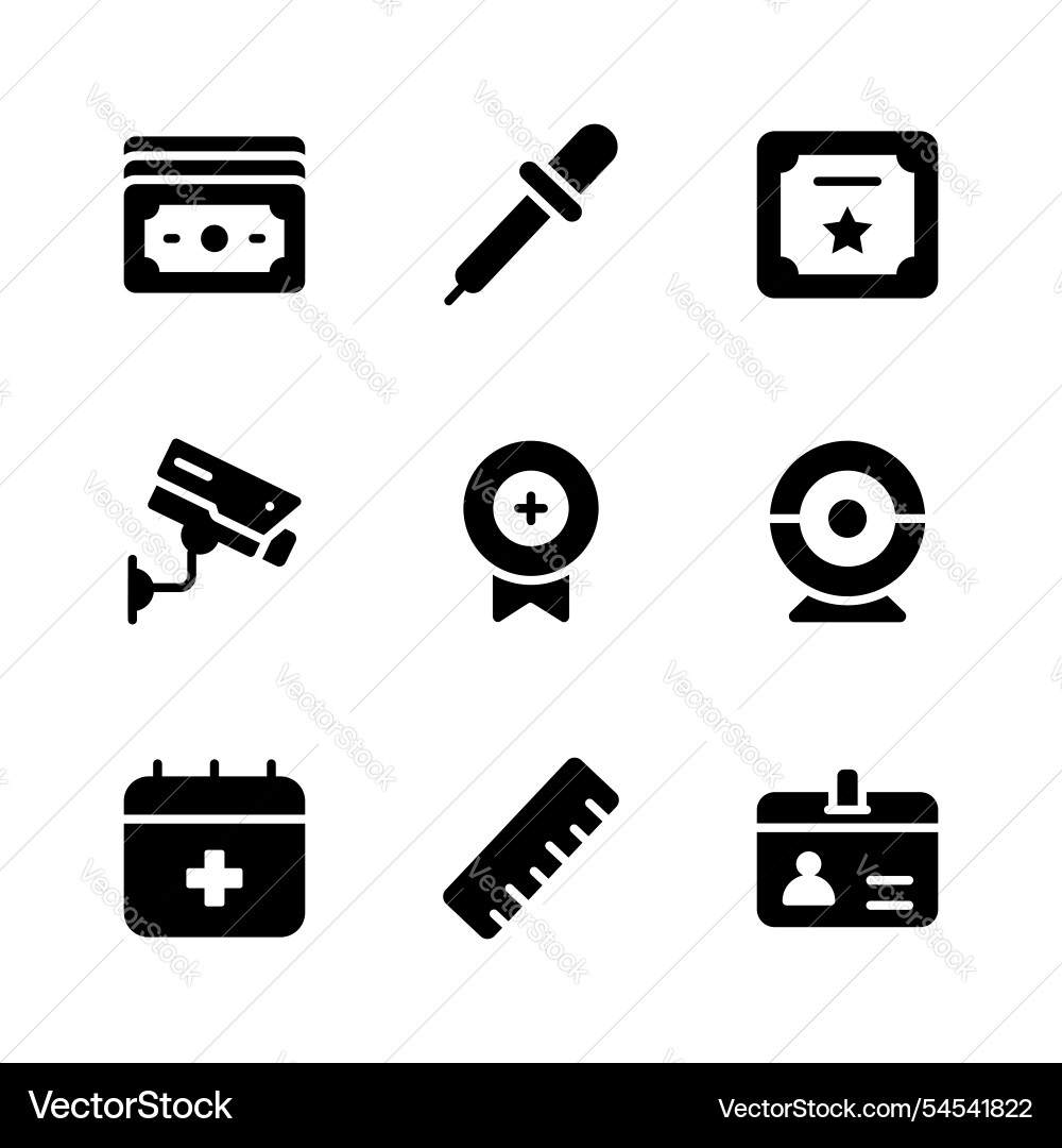 Set of user interface icons isolated on white Vector Image