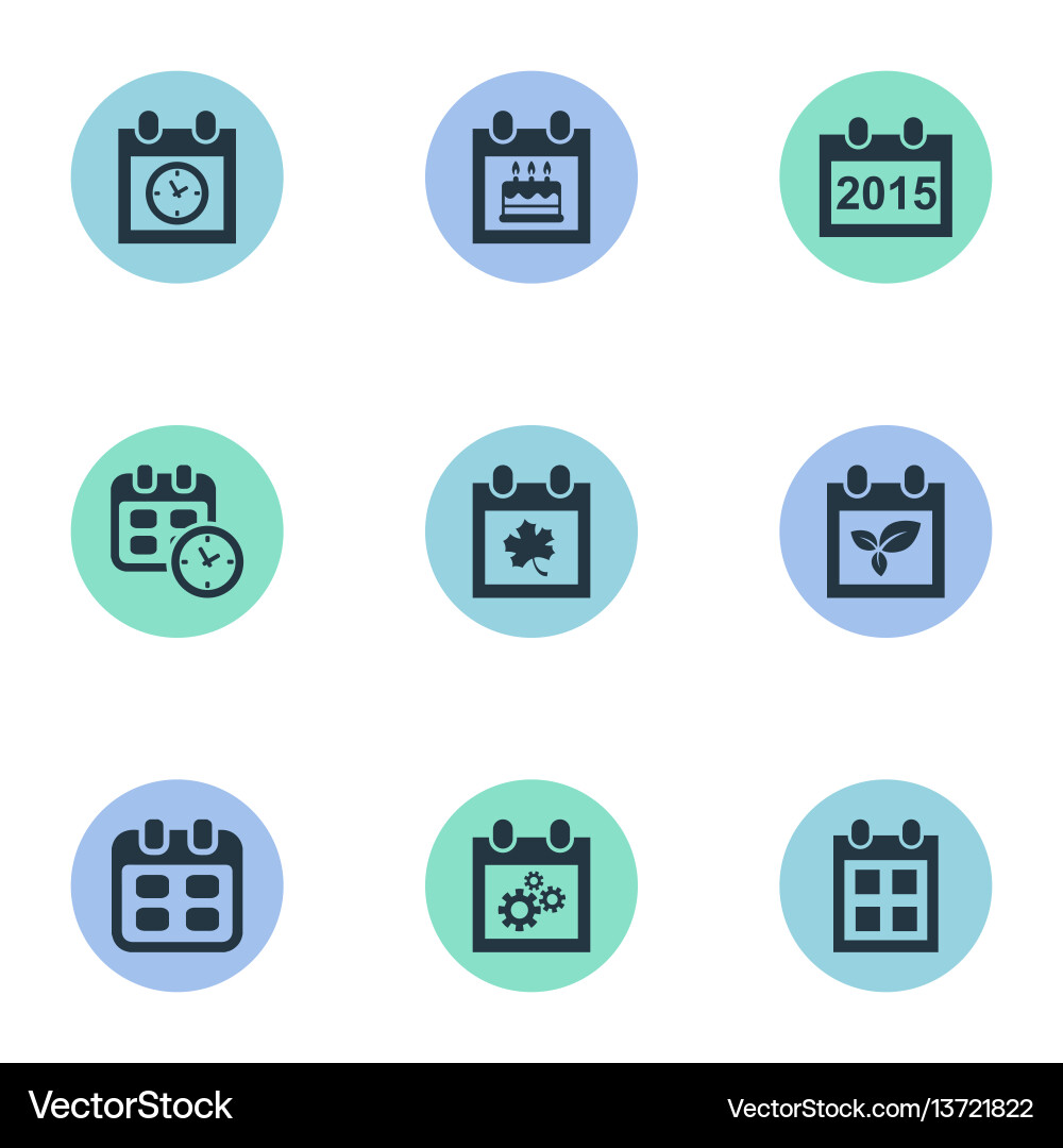 Set von einfachen Datumssymbolen Set von einfachen Datumssymbolen vektorbild
