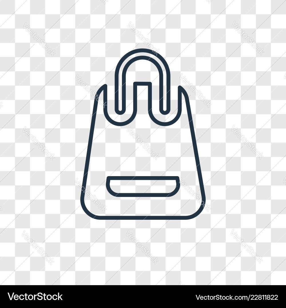 Shopping bag concept linear icon isolated Shopping bag concept linear icon isolated vector image