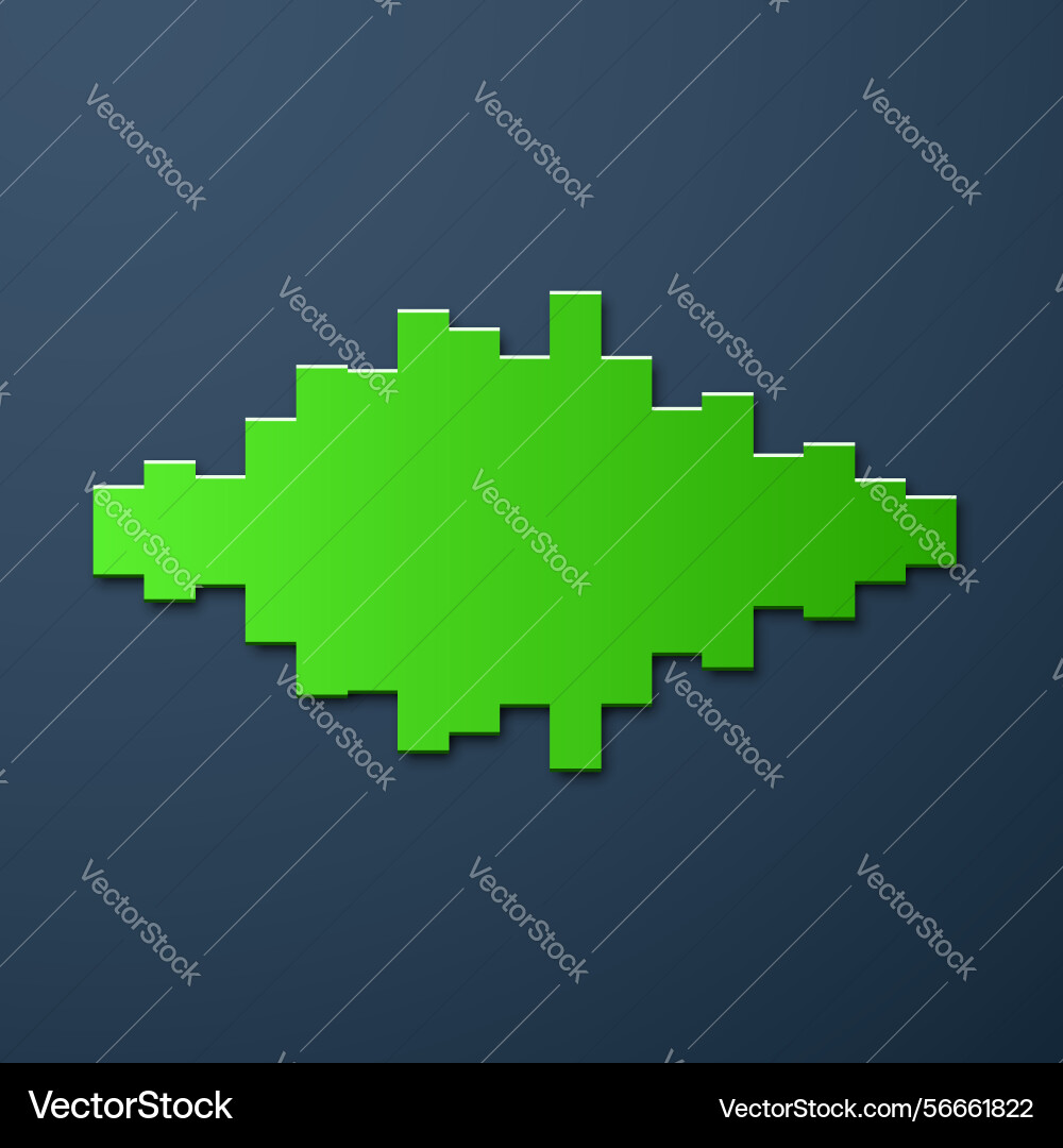 Silhouette of sound waveform with shadow Silhouette of sound waveform with shadow Vector Image