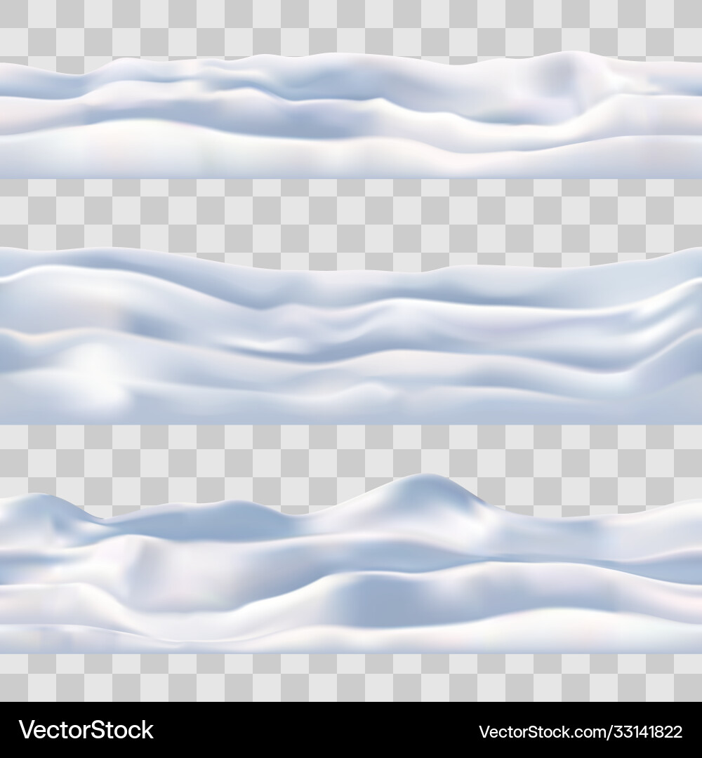 Snowflake Winter Border Set vector image