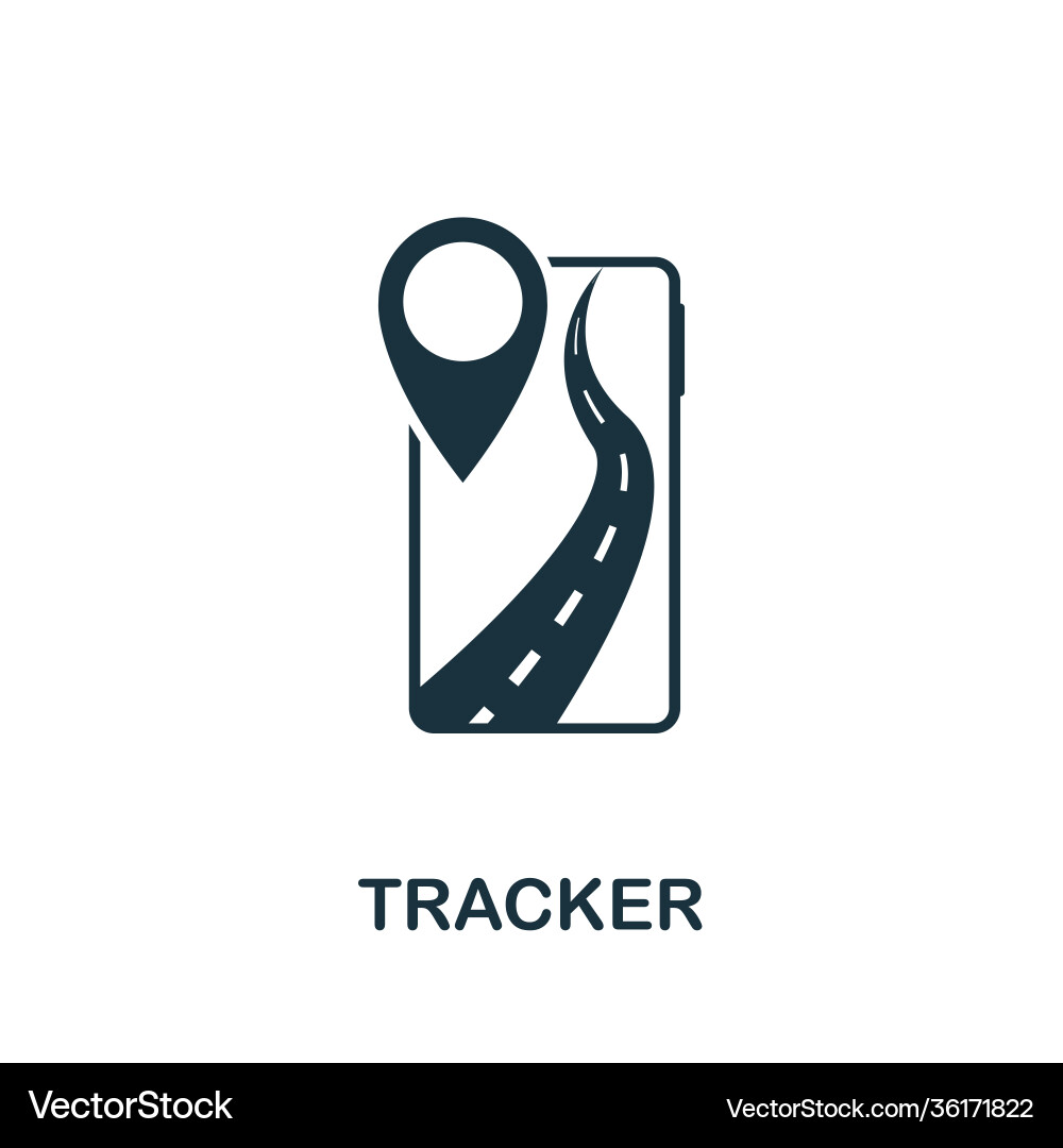 Tracker icon simple element from technology Tracker icon simple element from technology vector image