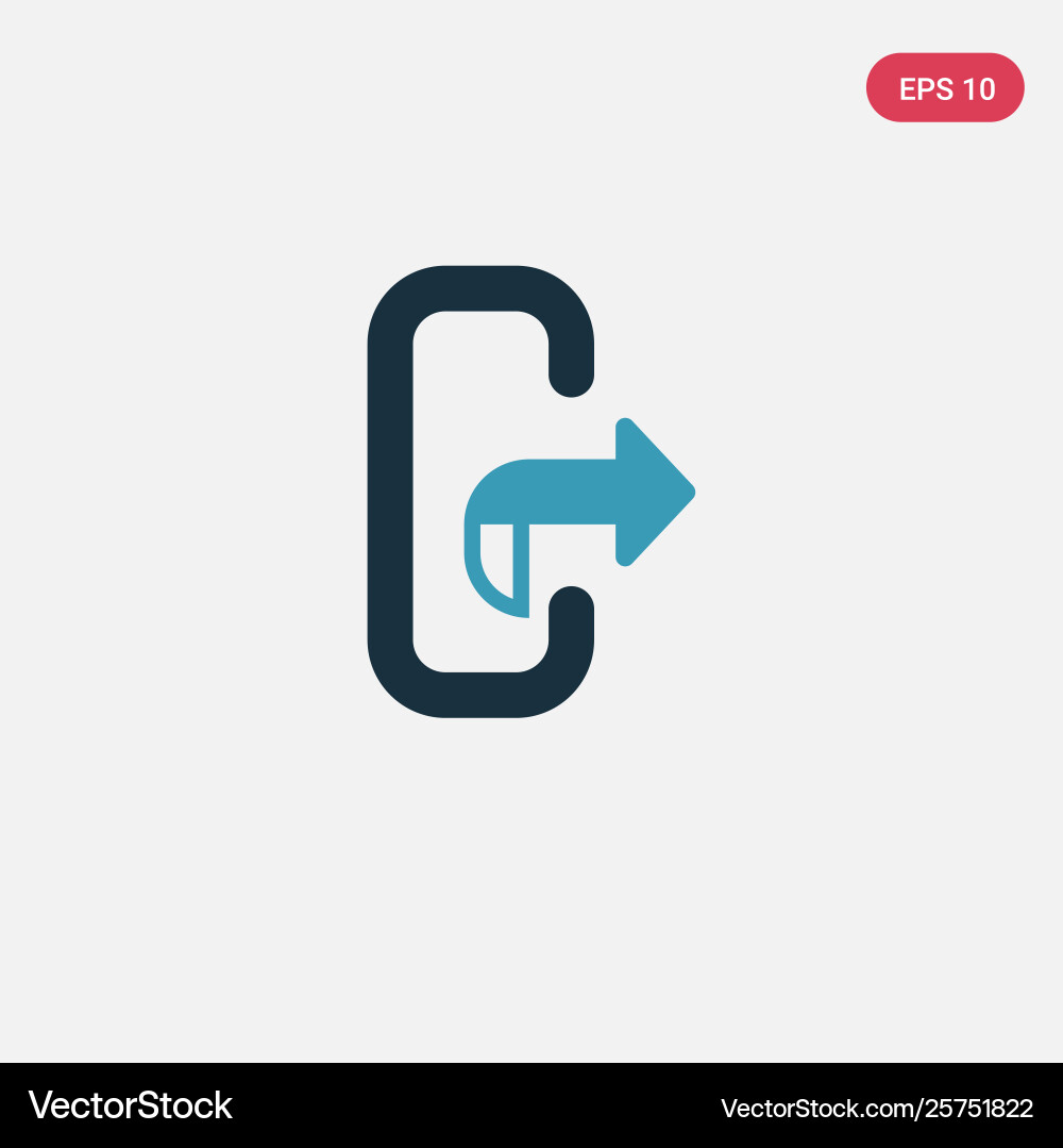 Two color icon from user interface concept vector image