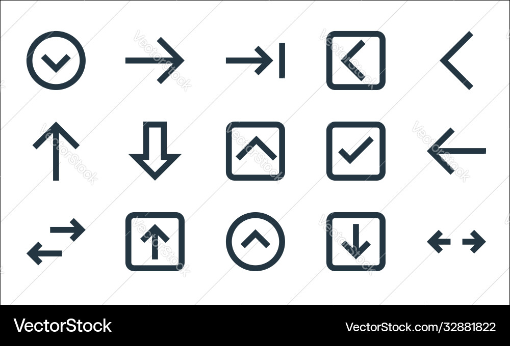 Ui line icons linear set quality Ui line icons linear set quality vector image