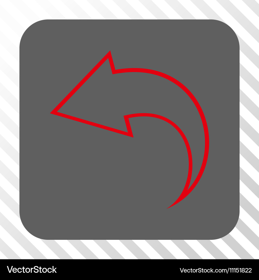 Undo rounded square button vector image