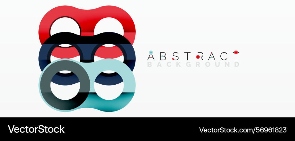 Abstract design overlapping shapes create modern Vector Image