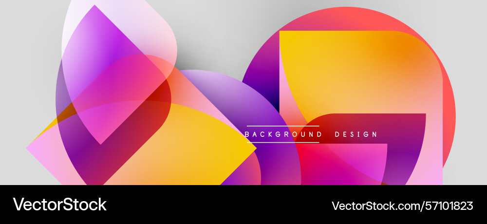 Abstract shapes overlap creating vibrant Abstract shapes overlap creating vibrant Vector Image
