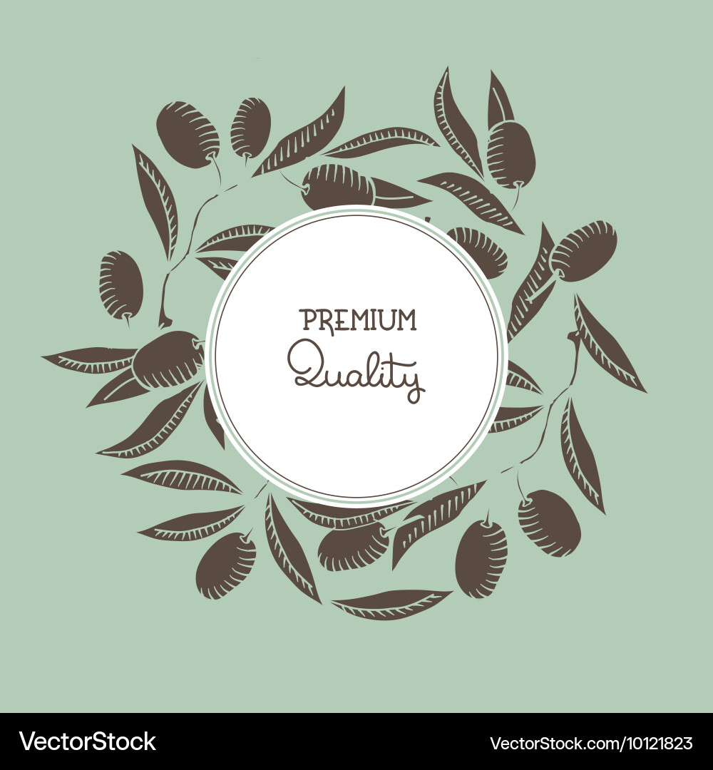 Background with olive branch Vector Image