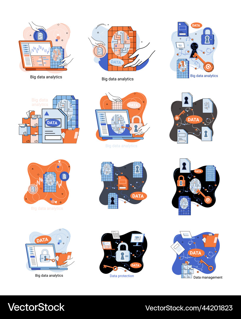 Big data analytics platform management Big data analytics platform management Vector Image