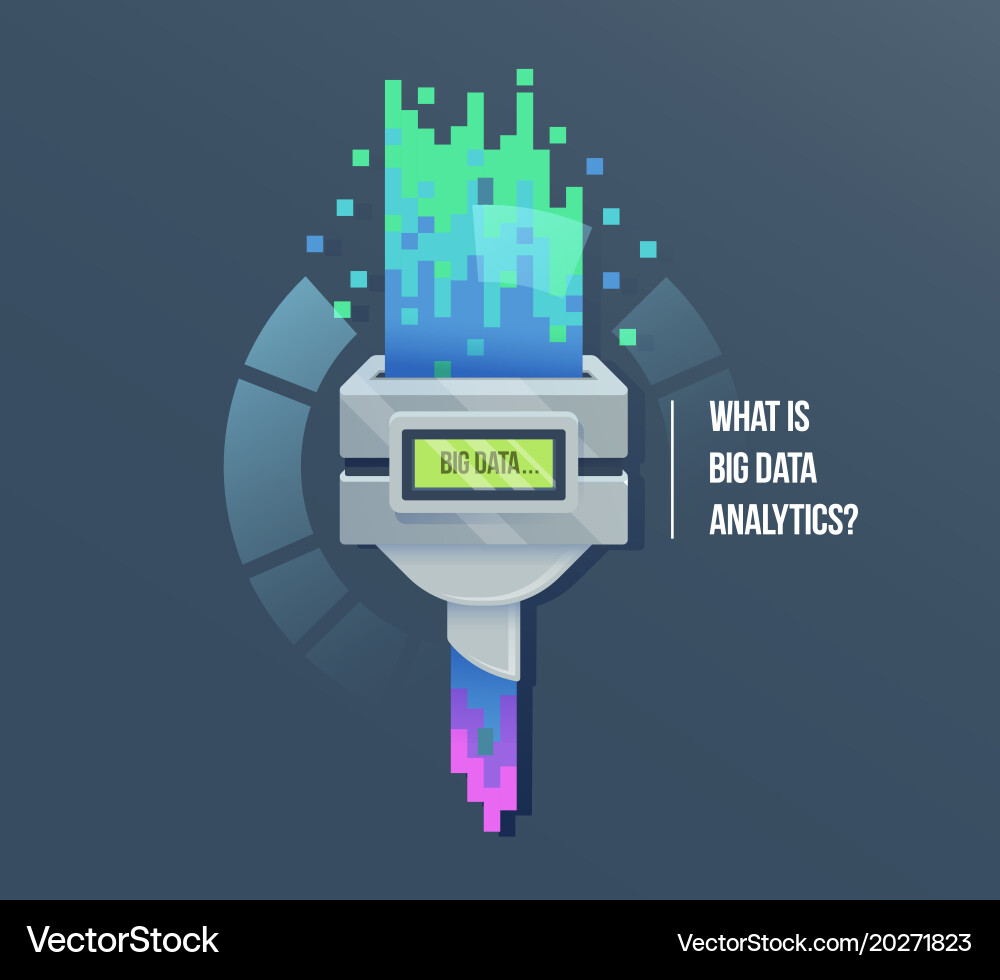 Big data machine learning algorithms icon vector image