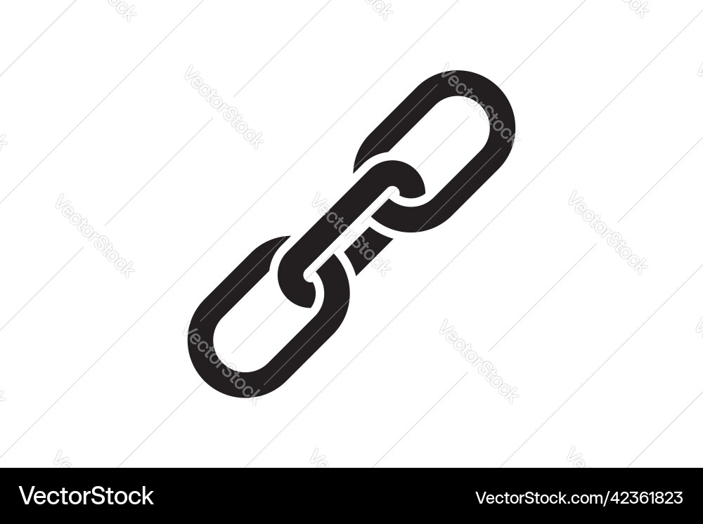 Chain link icon connection sign linked interface vector image