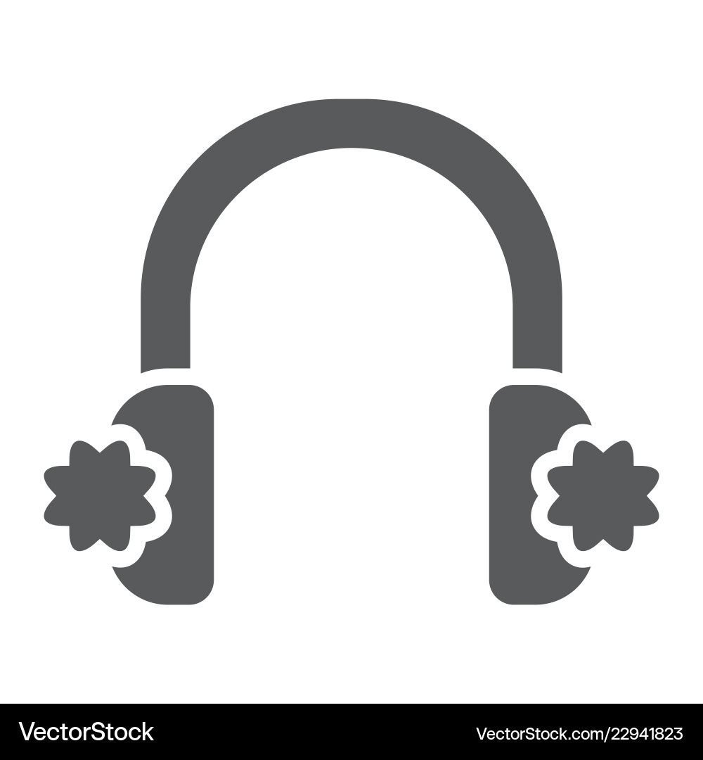 Earmuffs Glyph Icon Kleidung und Winterohren Earmuffs Glyph Icon Kleidung und Winterohren vektorbild