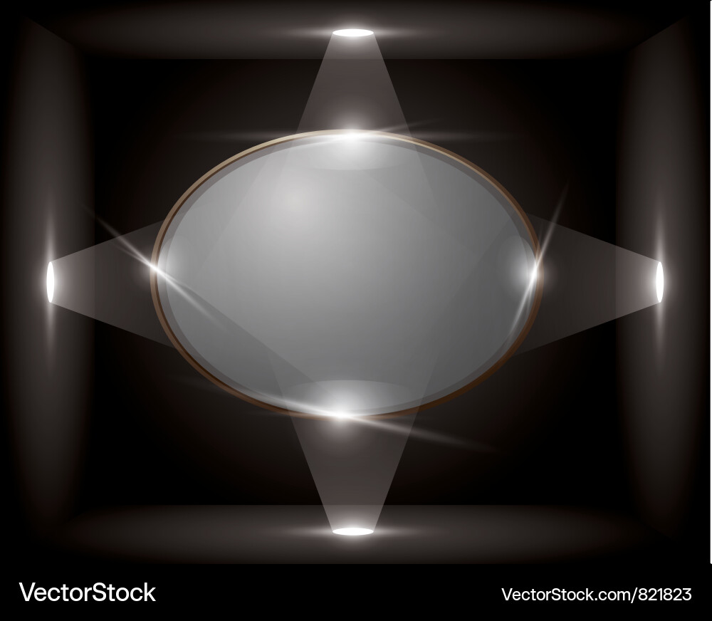 Empty frame in a cube Vector Image