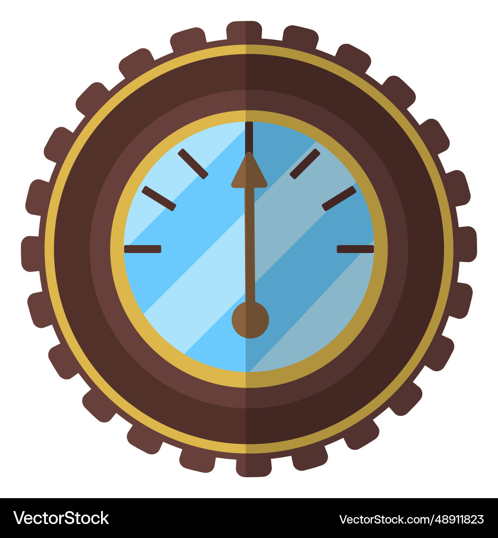 Manometer arrow scale flat Vector Image
