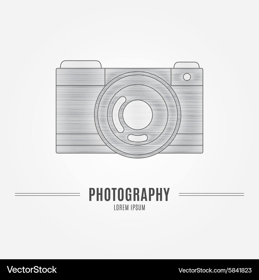Old camera - branding identity element isolated Vector Image