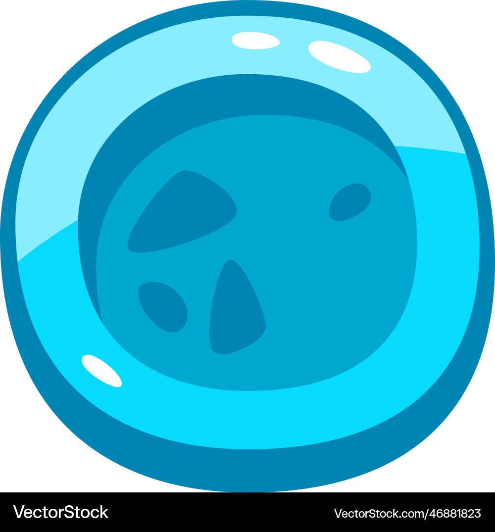 Round game button vector image