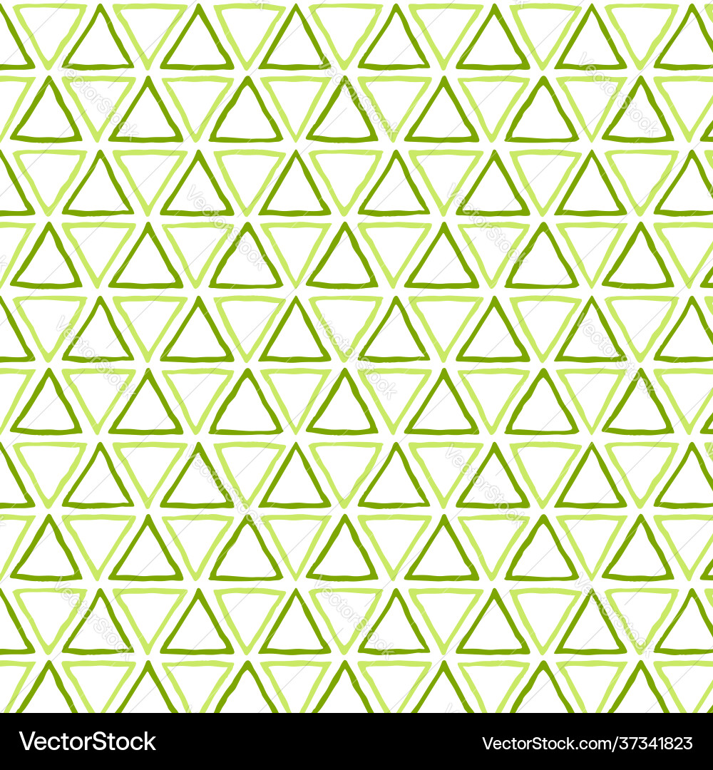 Seamless repeating pattern green triangles Seamless repeating pattern green triangles vector image