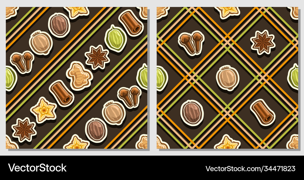 Spice seamless patterns Vector Image