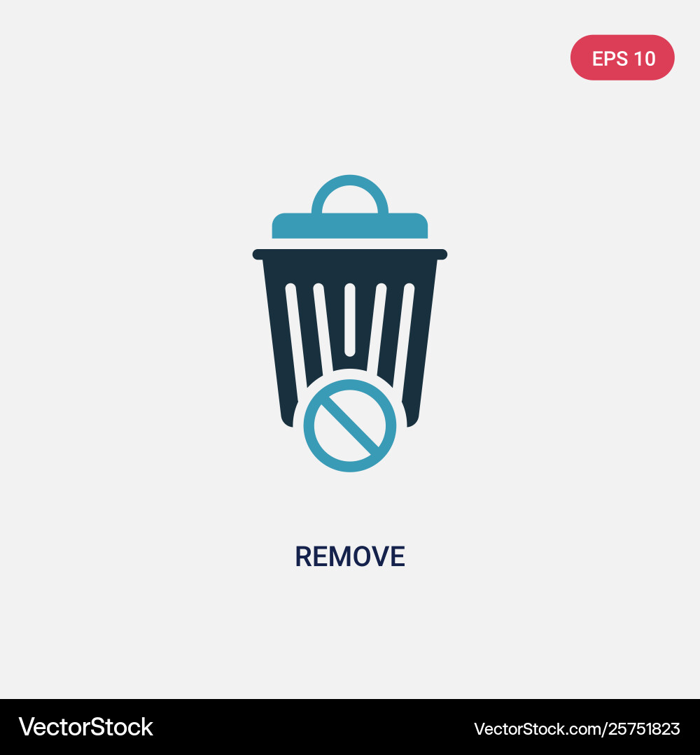 Two color remove icon from user interface concept Vector Image