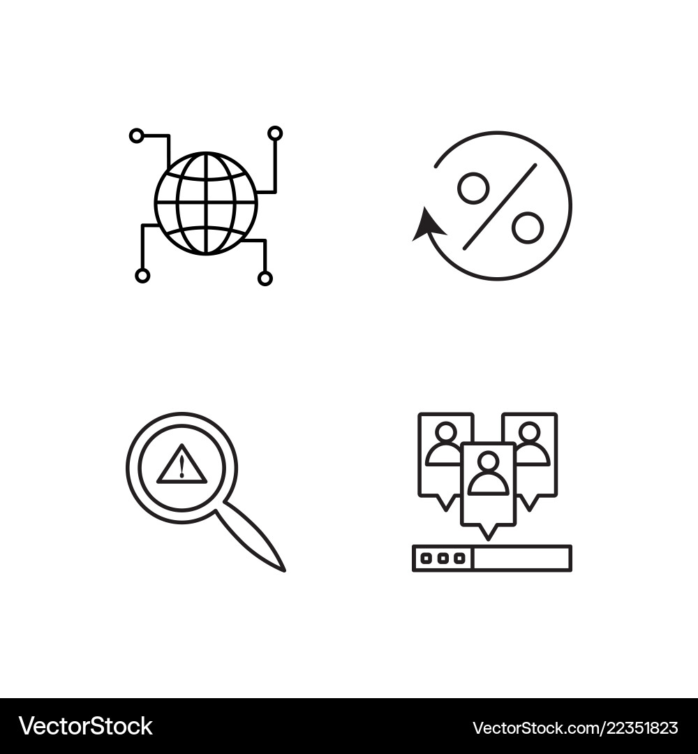 Web simple outlined icons set Web simple outlined icons set vector image