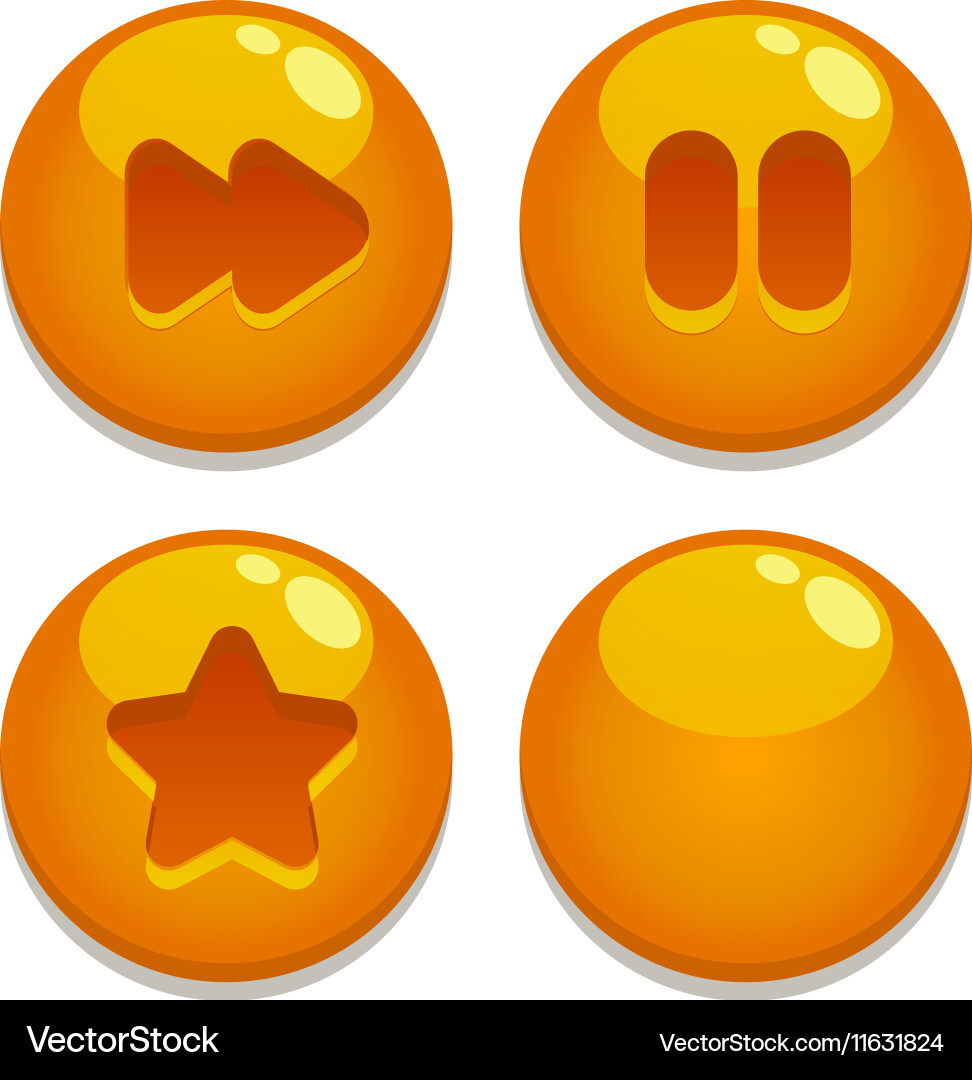 A set of buttons for gaming interfaces vector image