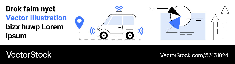 Autonomous vehicle with gps navigation Autonomous vehicle with gps navigation Vector Image