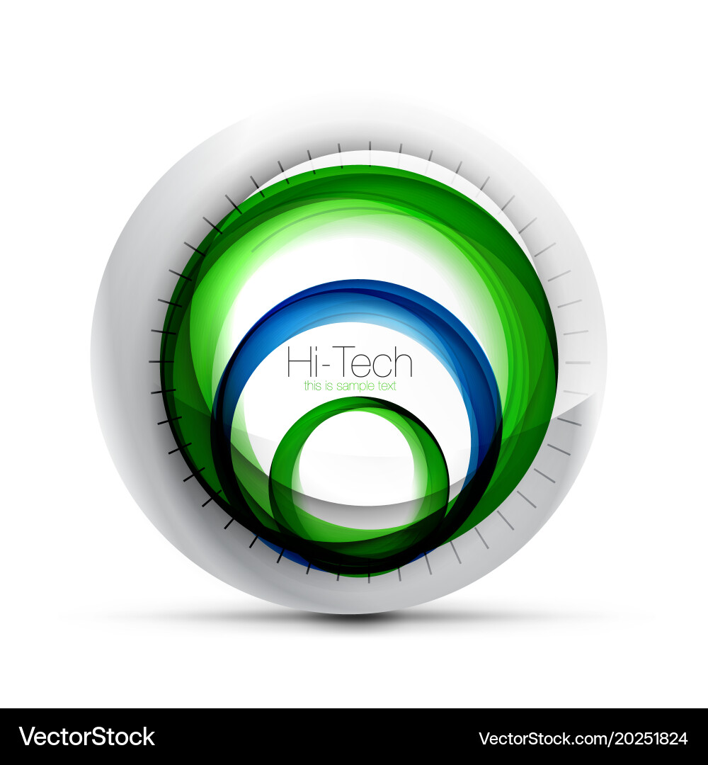 Digital techno sphere web banner button or icon vector image