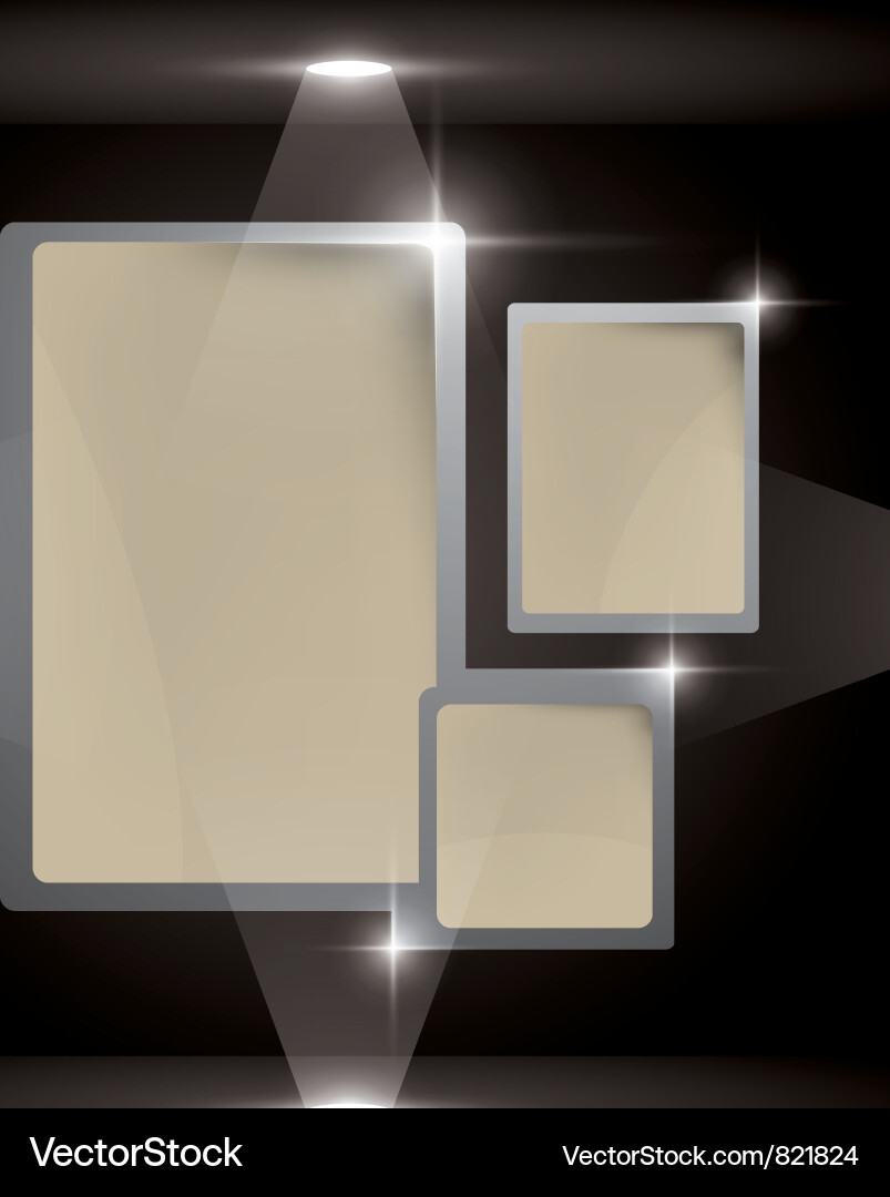 Empty frame in a cube vector image