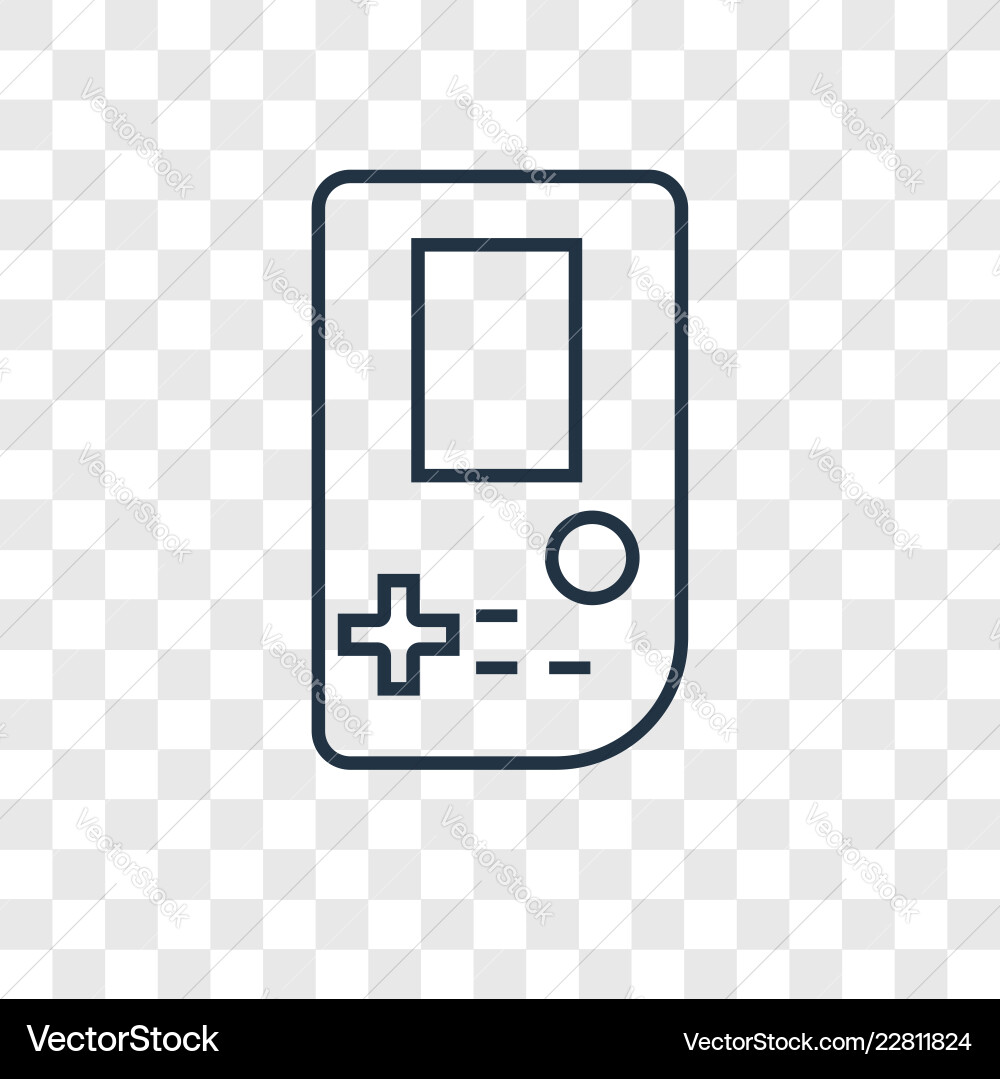 Game console concept linear icon isolated Game console concept linear icon isolated vector image