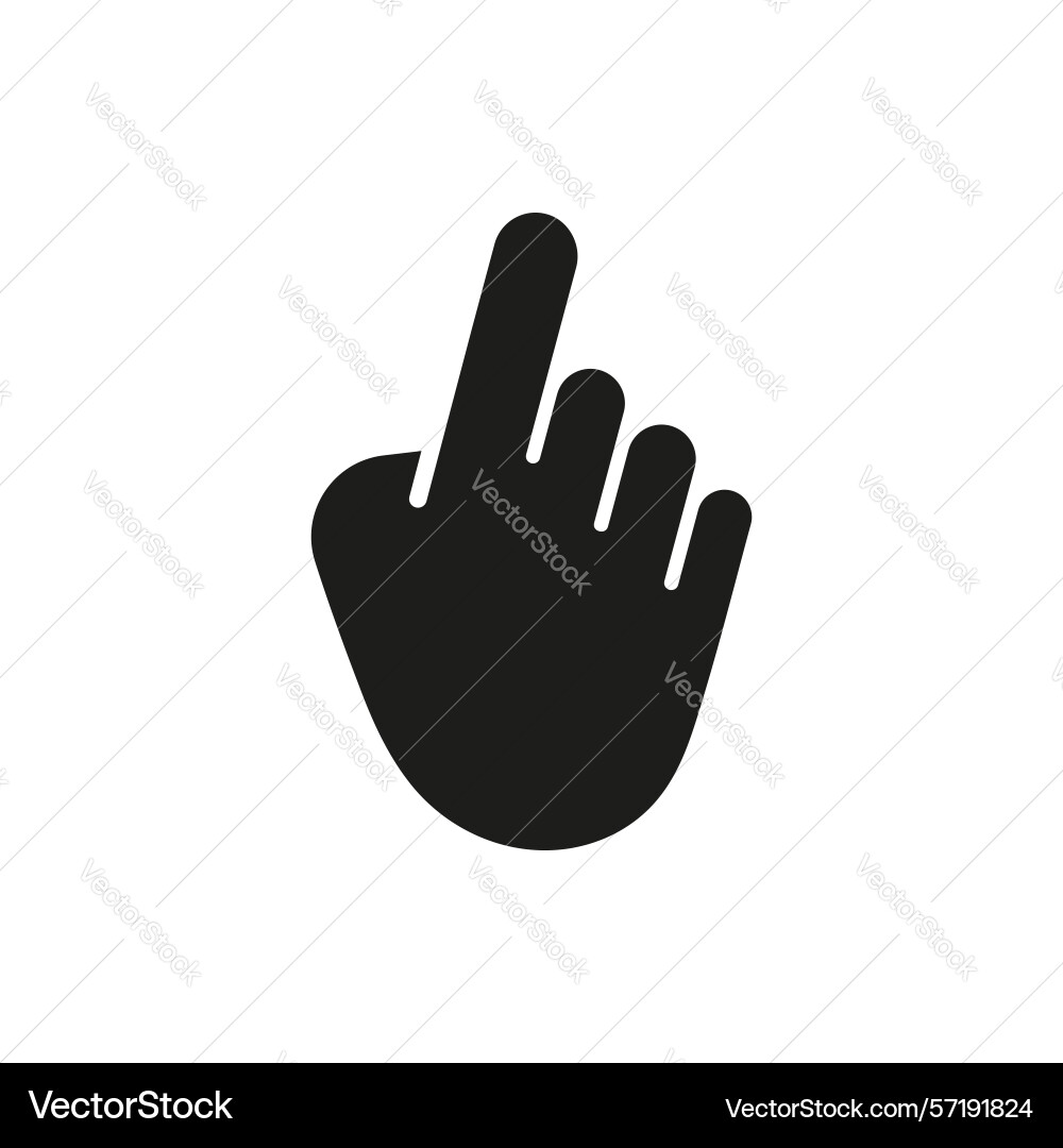 Hand pointer click gesture with raised index Vector Image