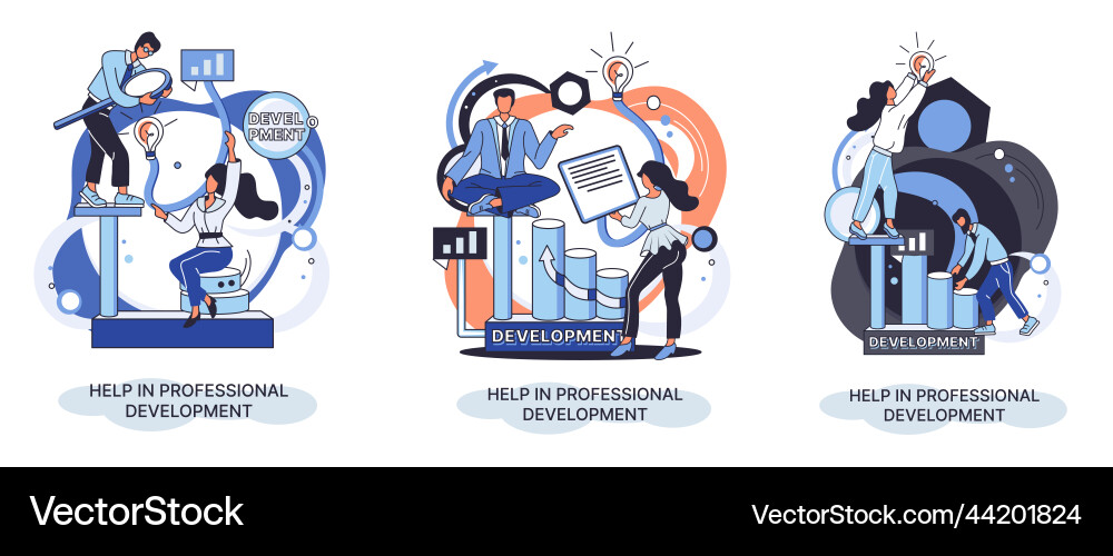 Help in professional development metaphor Help in professional development metaphor Vector Image