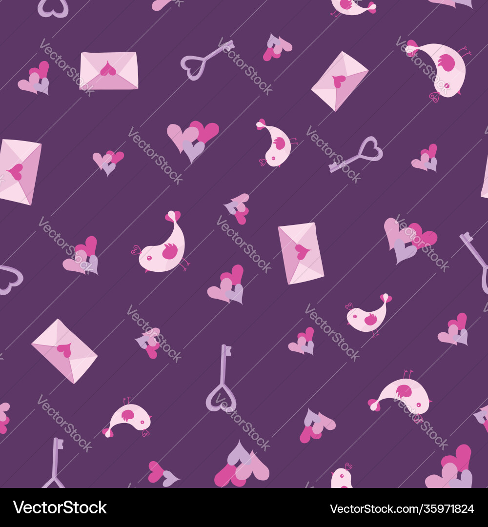 Lila valentine Liebe nahtlose Muster Hintergrund Lila valentine Liebe nahtlose Muster Hintergrund vektorbild