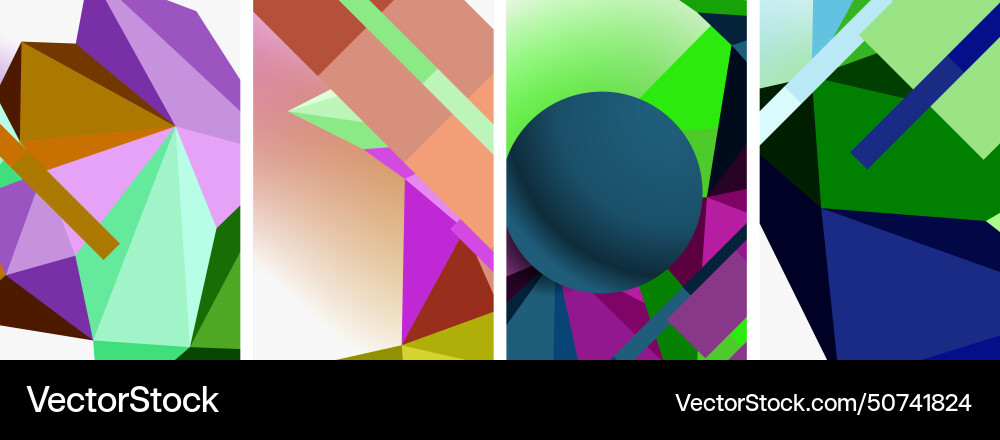 Minimal geometry circle line and square design Vector Image