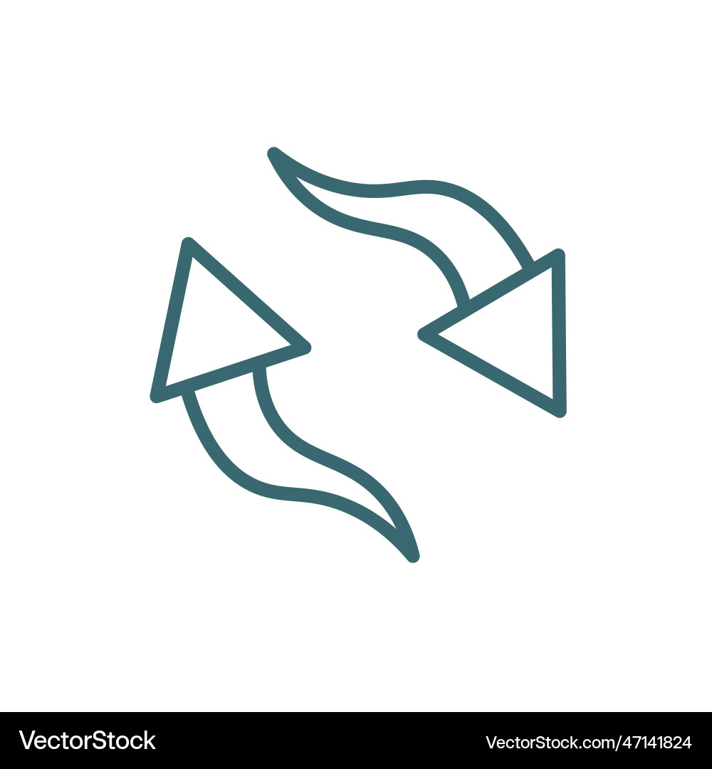 Reload arrows icon thin line Reload arrows icon thin line Vector Image
