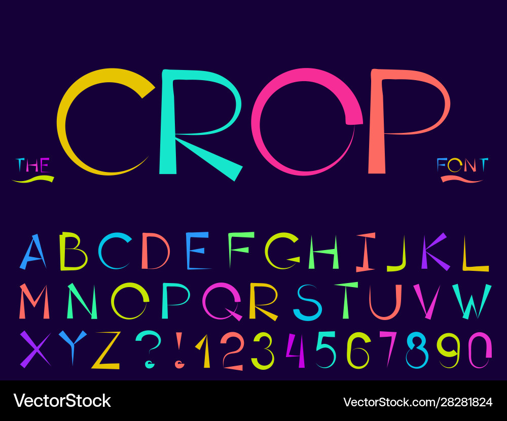 Set abstract font and alphabet Set abstract font and alphabet vector image