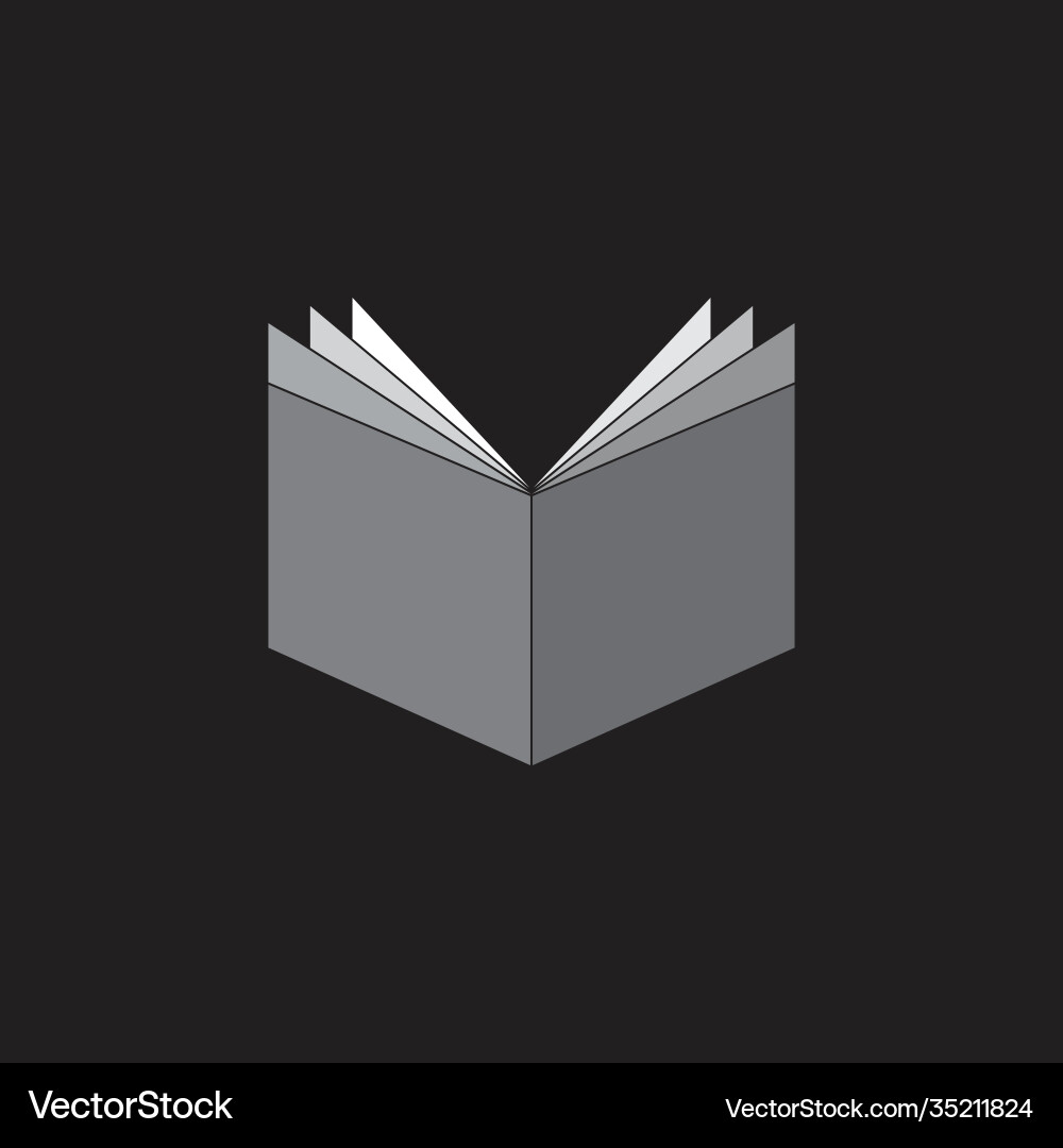Simple 3d gradient book Vector Image