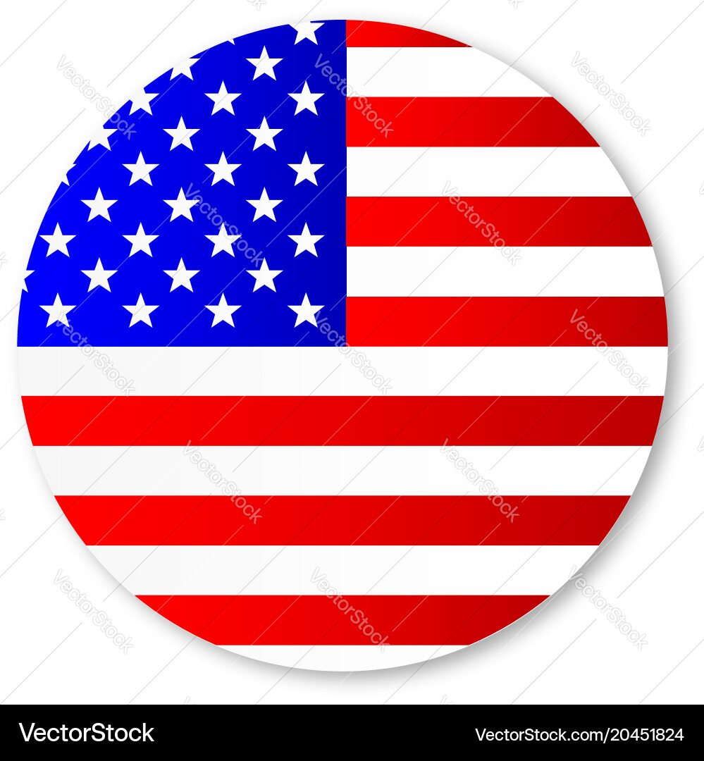 Stars and Stripes Circle vector image