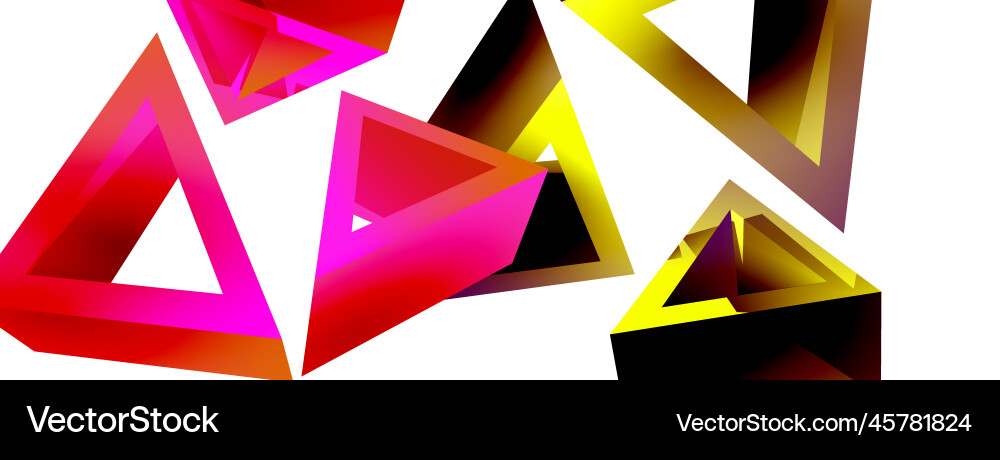 Triangle abstract background 3d basic Triangle abstract background 3d basic Vector Image