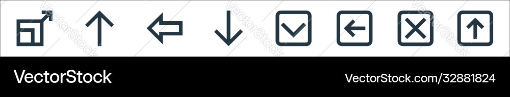Ui line icons linear set quality Ui line icons linear set quality vector image