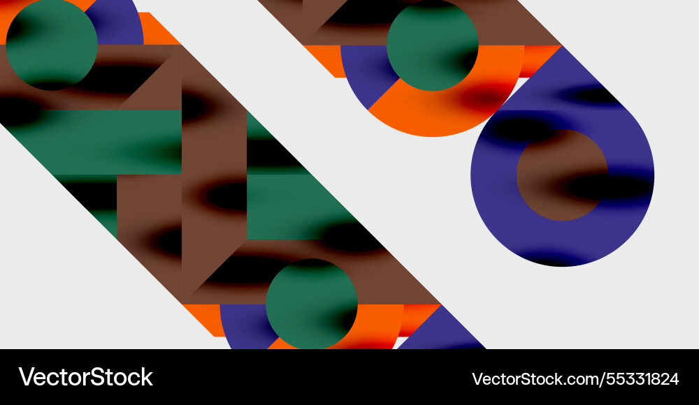 Vibrant abstract background circles with smooth Vector Image