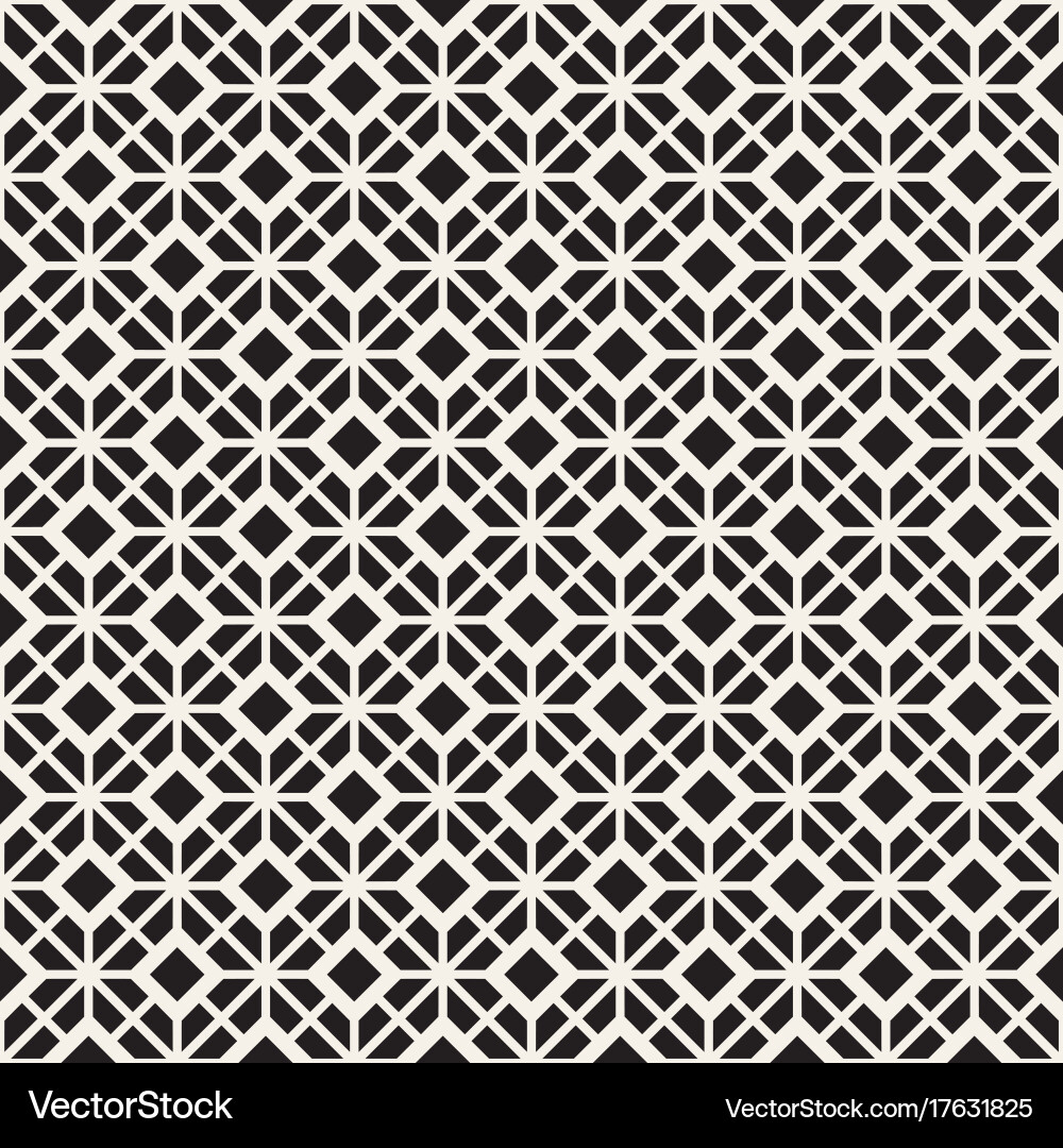 Abstract geometric lines lattice pattern seamless vector image