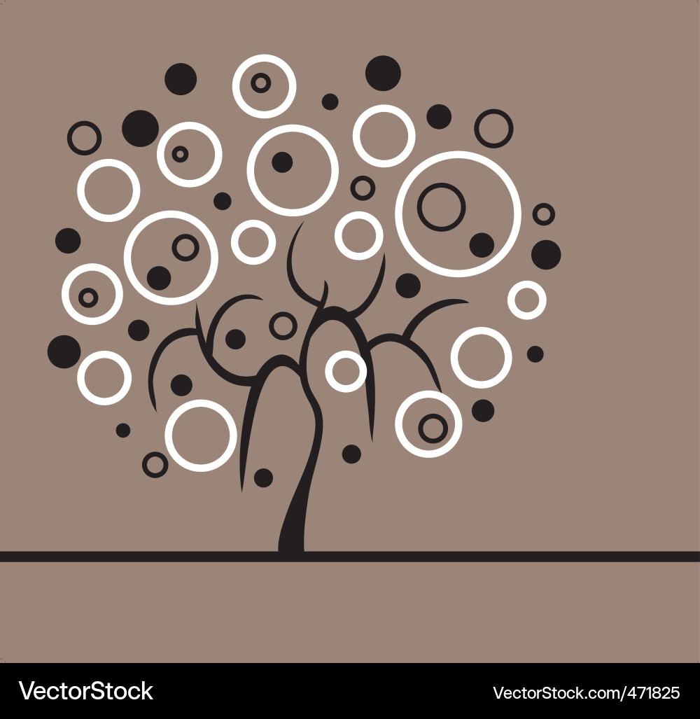 Abstract Tree Silhouette Vector Image