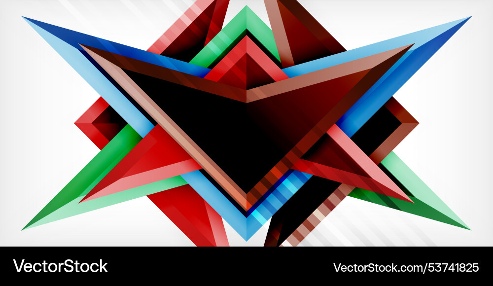 Arrows with 3d effect abstract background Vector Image