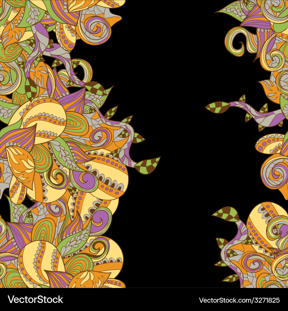 Border with abstract hand-drawn pattern Vector Image