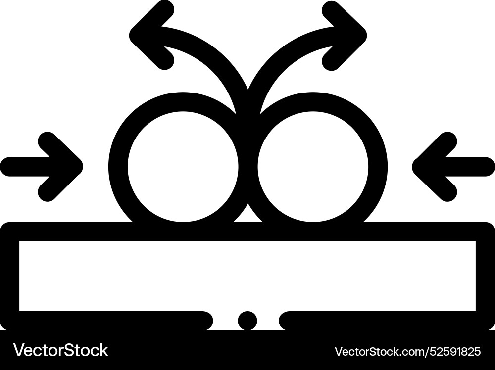 Collision icon thin linear style design isolated Collision icon thin linear style design isolated vector image