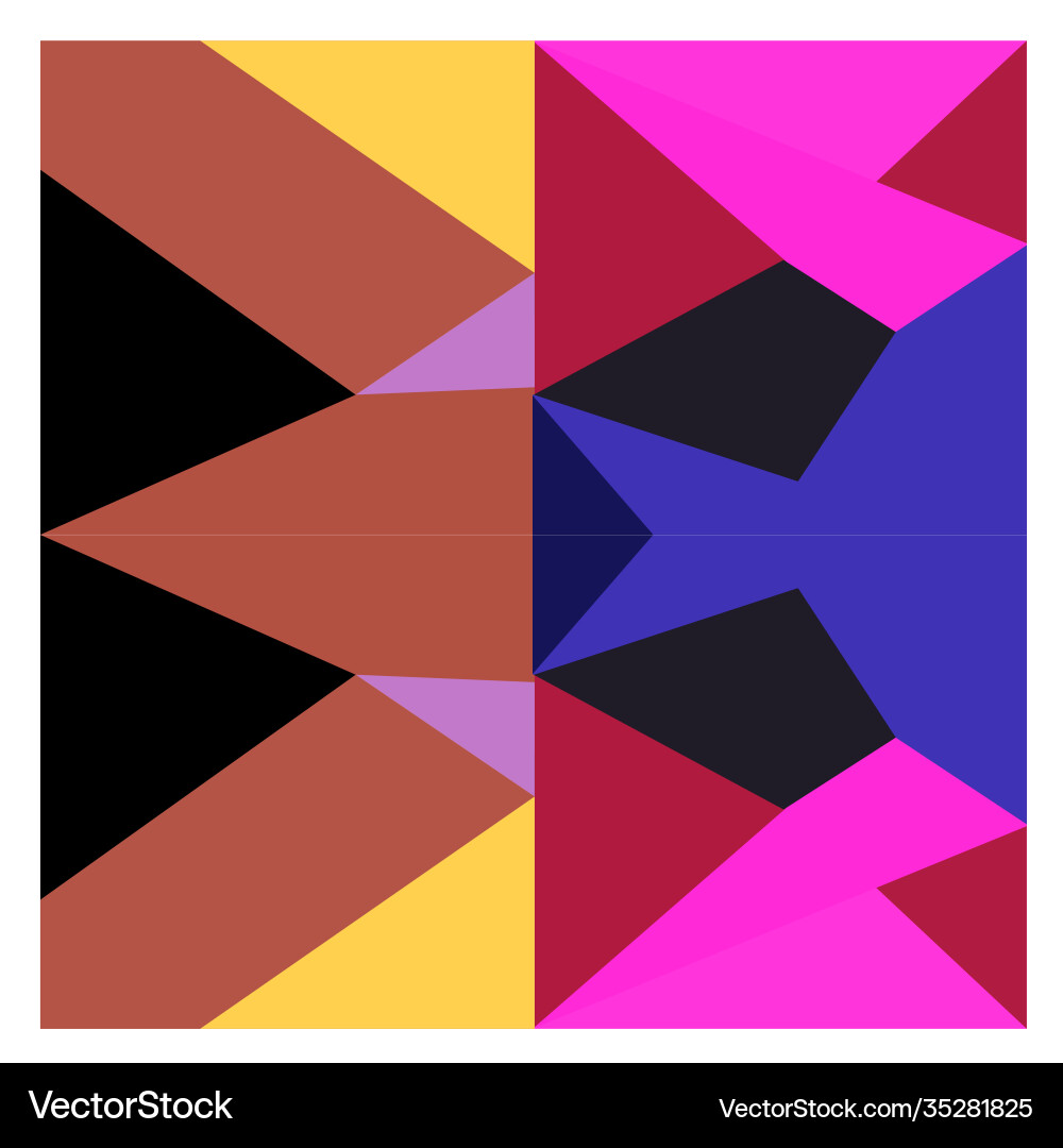 Colorful geometric and curve background pattern vector image