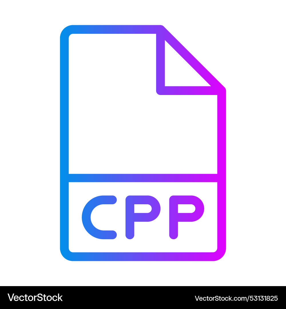 Cpp Dokument Dateityp lebendige Gradienten-Symbole Cpp Dokument Dateityp lebendige Gradienten-Symbole vektorbild