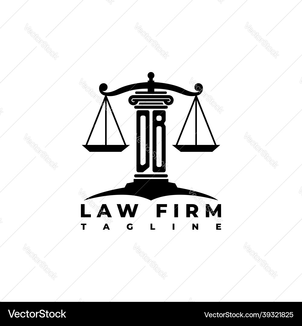 Db monogram pillars shape style Db monogram pillars shape style Vector Image