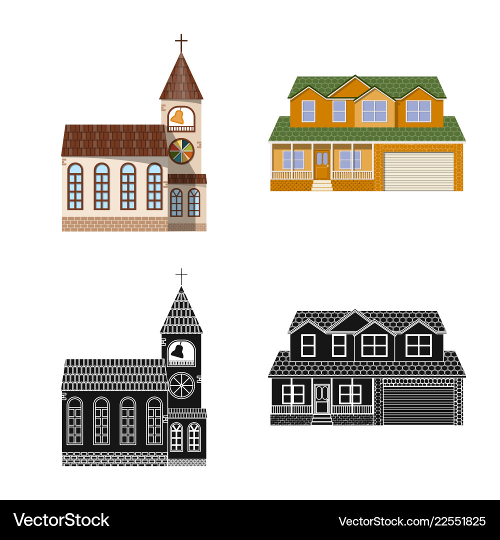 Design of building and front symbol vector image