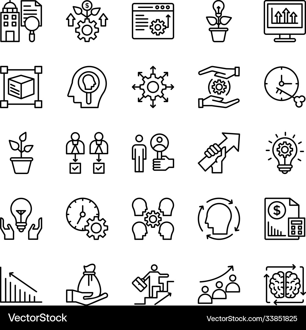 Development line icons Development line icons vector image